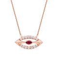 0,31 ct. Diamant Rubin Halskette