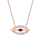 0,31 ct. Diamant Rubin Halskette