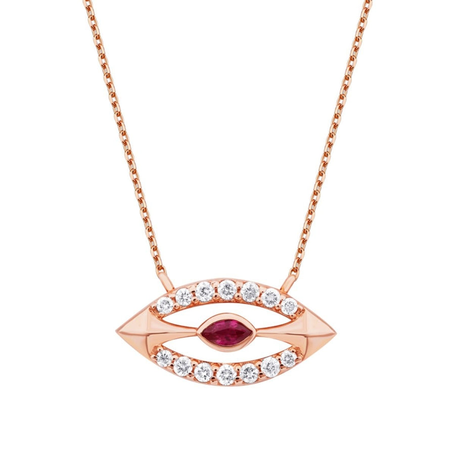 0.31 ct. Diamant Rubin Halskette