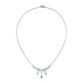 2.89 ct. Diamant Smaragd Halskette