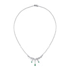 2.89 ct. Diamant Smaragd Halskette