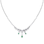 2.89 ct. Diamant Smaragd Halskette