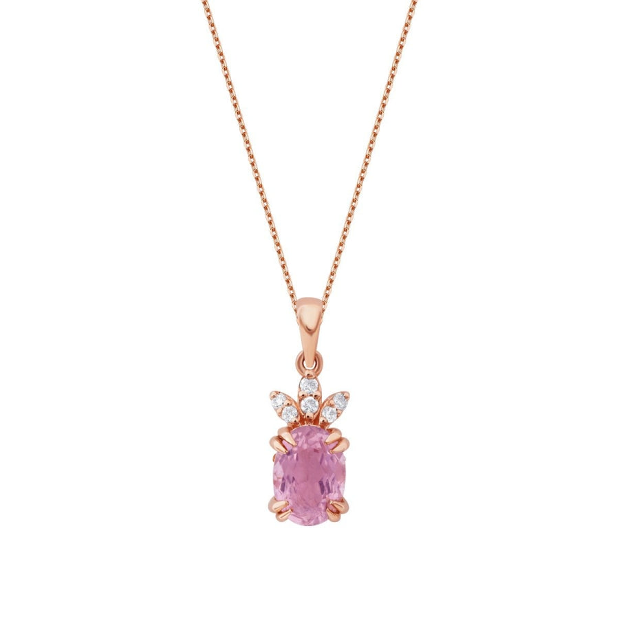 0.86 ct. Diamant Turmalin Halskette