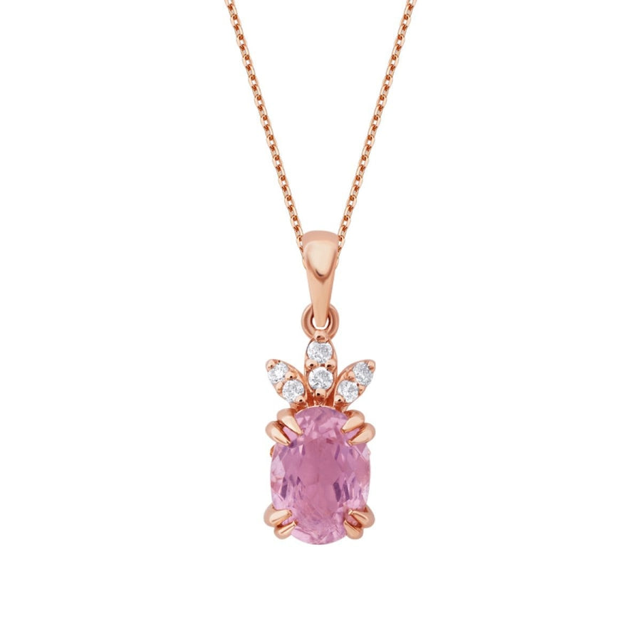 0.86 ct. Diamant Turmalin Halskette