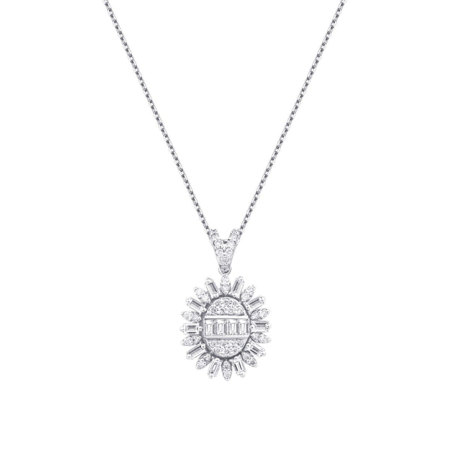 0.43 ct. Diamant Baguette Trend Halskette