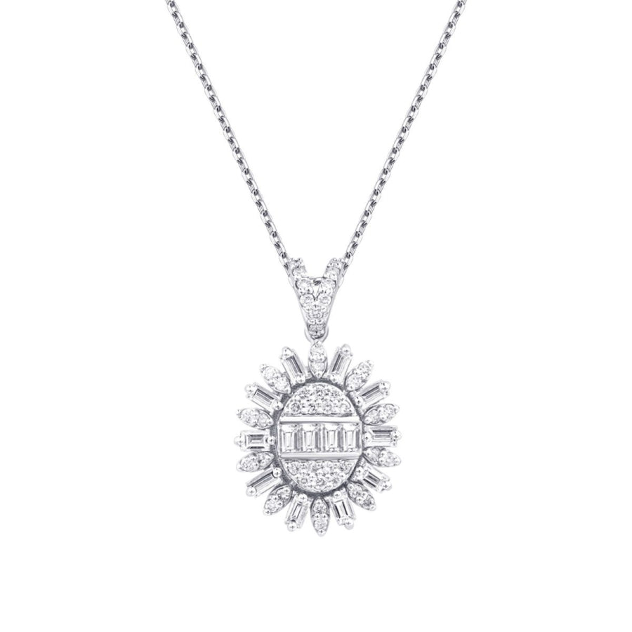 0,43 ct. Diamant Baguette Trend Halskette
