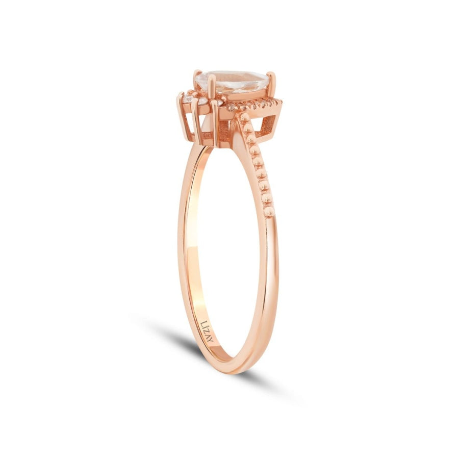 0,47 ct. Diamant Morganit Ring