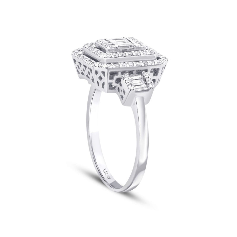 0,77 ct. Diamant Baguette Ring