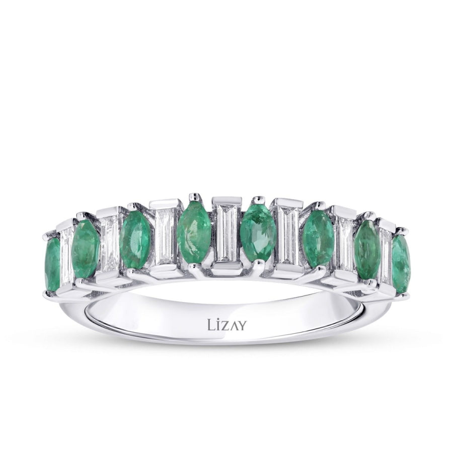 0.86 ct. Diamant Smaragd Ring