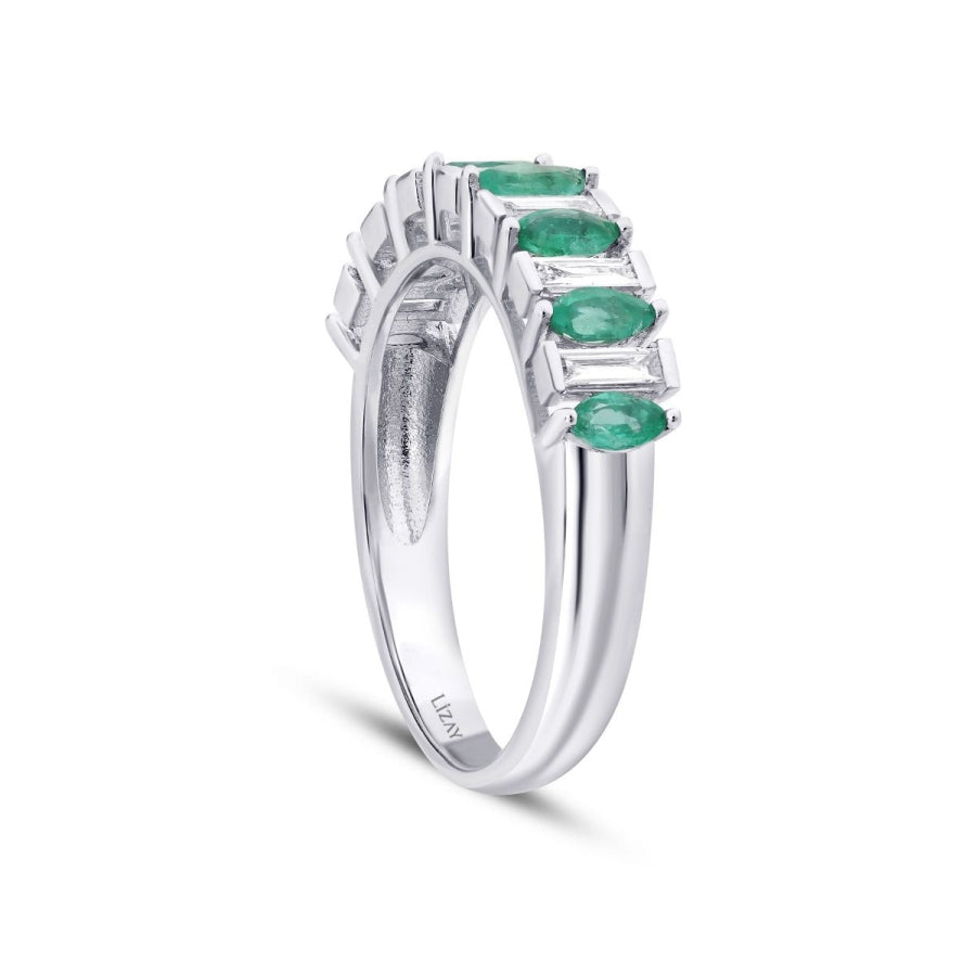 0.86 ct. Diamant Smaragd Ring