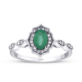 0,47 ct. Diamant Smaragd Ring