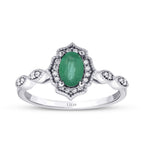 0,47 ct. Diamant Smaragd Ring