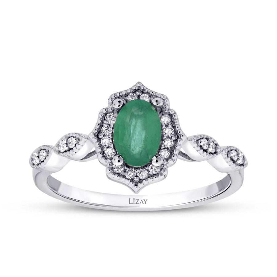 0.47 ct. Diamant Smaragd Ring