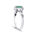0,47 ct. Diamant Smaragd Ring