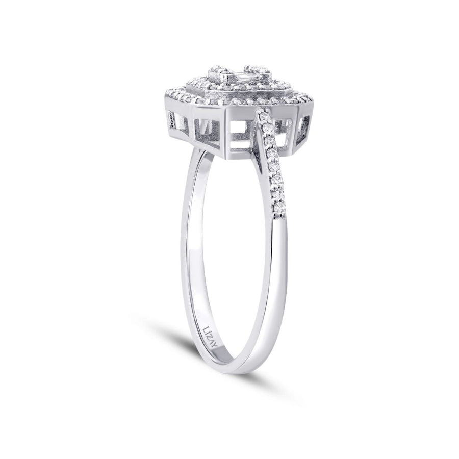 0,57 ct. Diamant Baguette Ring