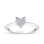 0,09 ct. Diamant Weißgold Herz Ring