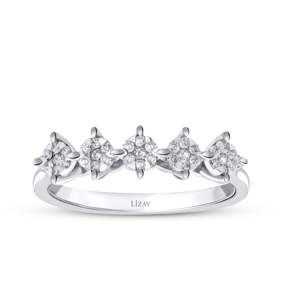 0,19 ct. Diamant Fünf-Stein Ring