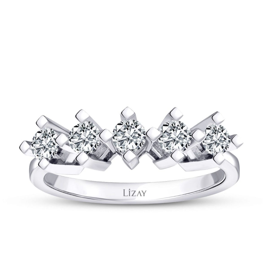 0.55 ct. Diamant Fünf-Stein Ring