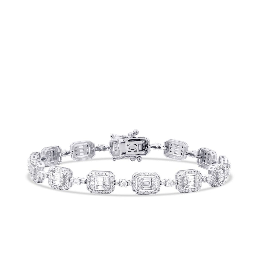 2,94 ct. Diamant Baguette Armband