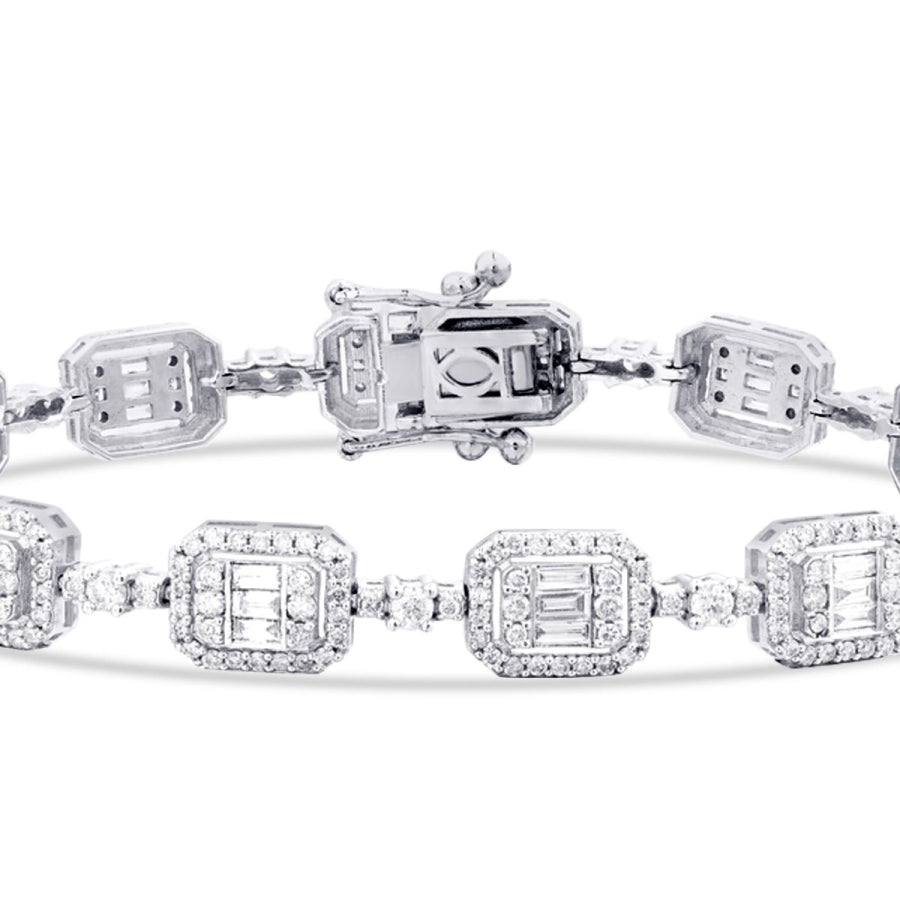 2,94 ct. Diamant Baguette Armband