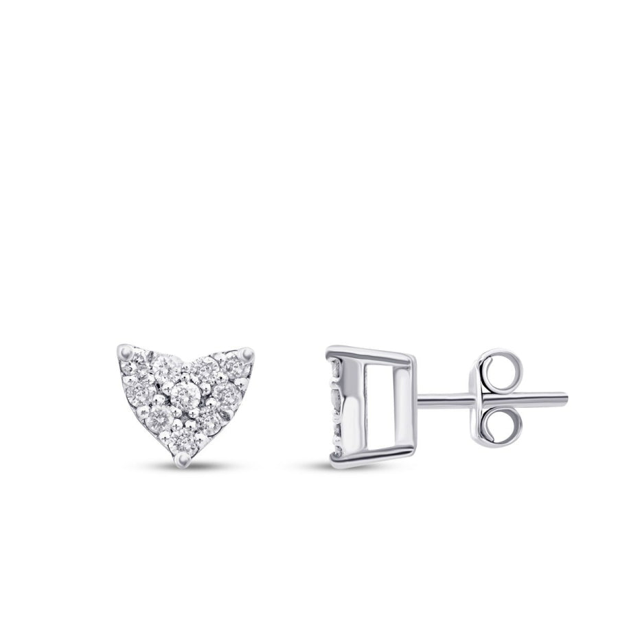 0.12 ct. Diamant Herz Ohrringe