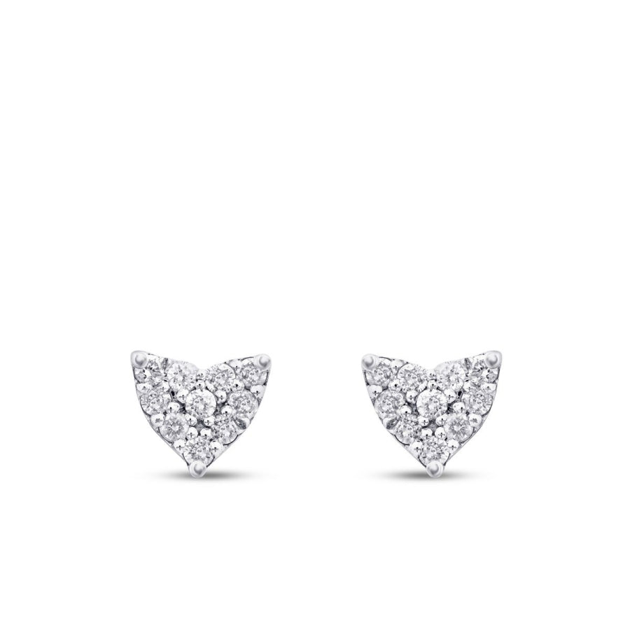 0,12 ct. Diamant Herz Ohrringe