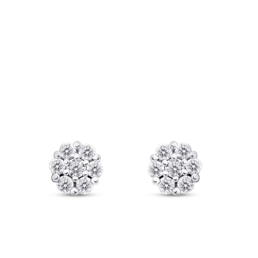 0.43 ct. Diamant Stein Rund Ohrringe