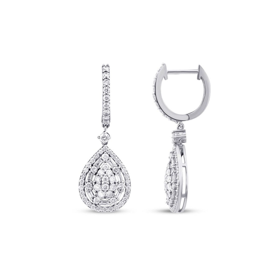 1.39 ct. Diamant Baguette Ohrringe
