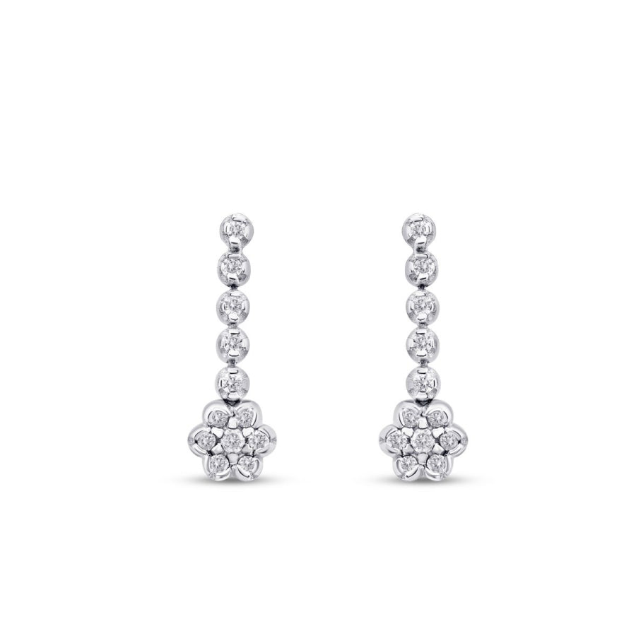 0,17 ct. Diamant Blumen Trend Ohrringe