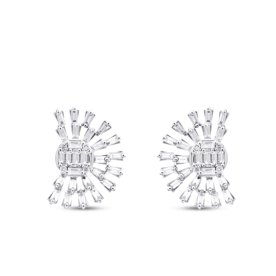 1.42 ct. Diamant Baguette Ohrringe