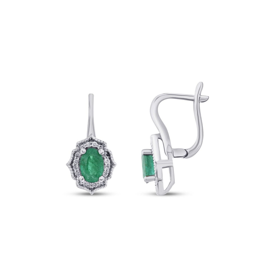 0.94 ct. Diamant Smaragd Ohrringe