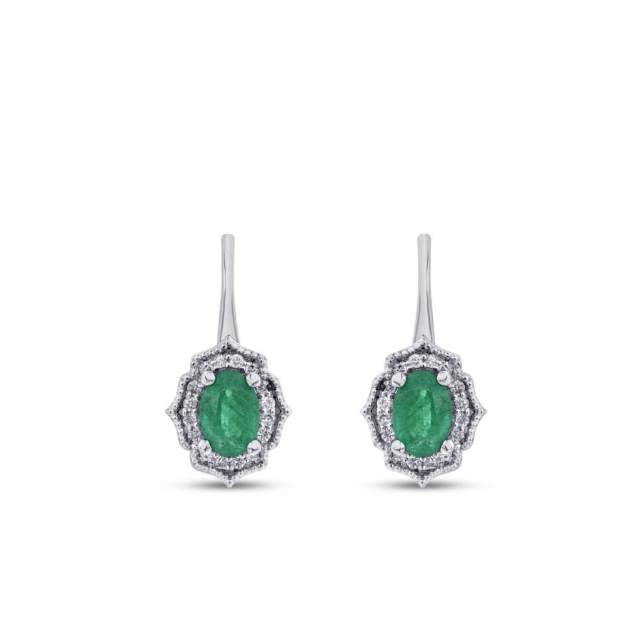 0.94 ct. Diamant Smaragd Ohrringe
