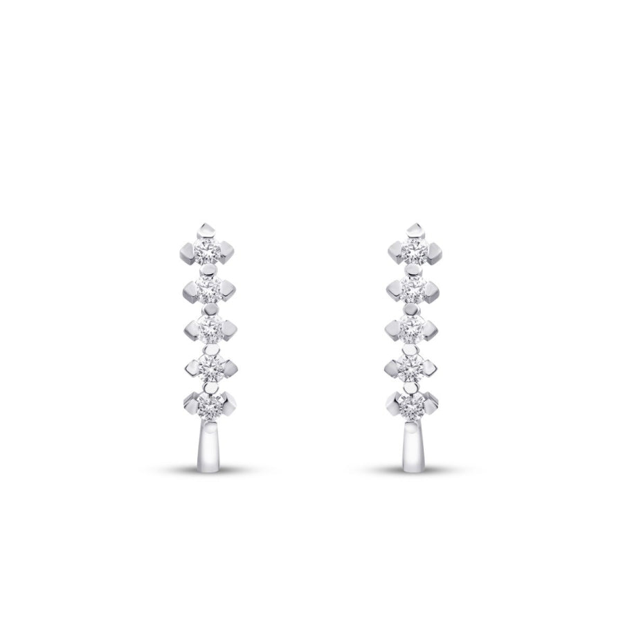 0.29 ct. Diamant Fünf-Stein Ohrringe