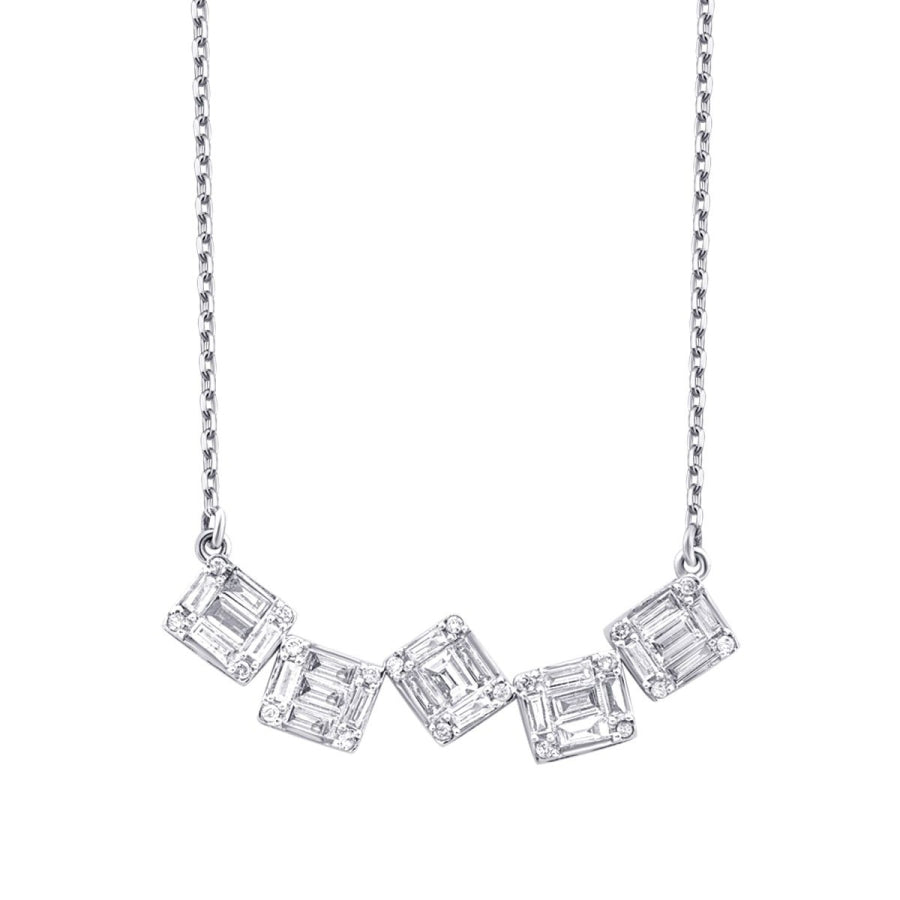 0.60 ct. Diamant Baguette Halskette