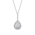 1,07 ct. Diamant Tropfen Baguette Halskette