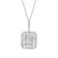 0,61 ct. Diamant Baguette Halskette
