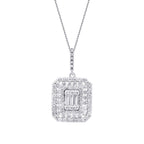 0,61 ct. Diamant Baguette Halskette