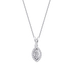 0,05 ct. Diamant Tropfen Baguette Halskette