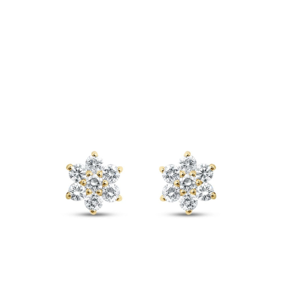 0,48 ct. Diamant Blumen Ohrringe