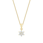 0,24 ct. Diamant Blumen Halskette