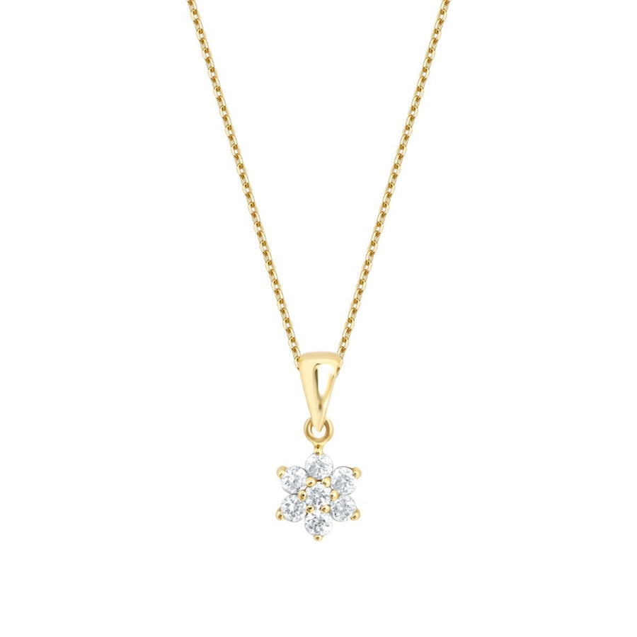 0.24 ct. Diamant Blumen Halskette