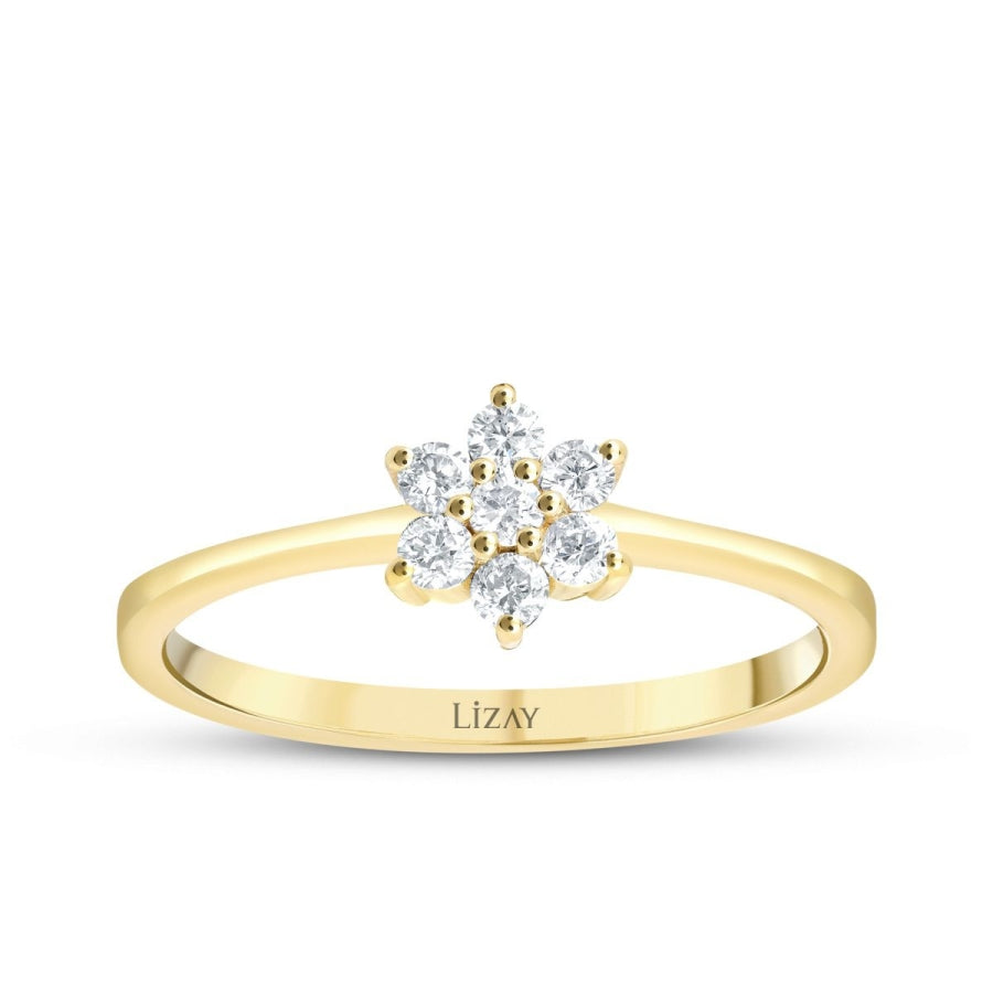 0.25 ct. Diamant Blumen Ring