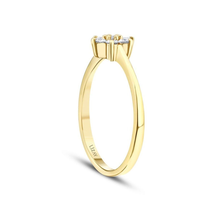 0,25 ct. Diamant Blumen Ring