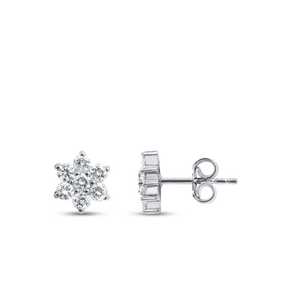 0,48 ct. Diamant Blumen Ohrringe