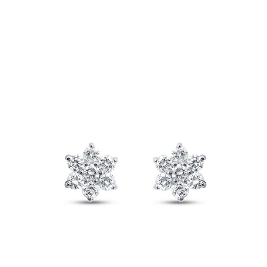 0,48 ct. Diamant Blumen Ohrringe