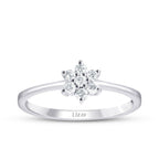 0,25 ct. Diamant Blumen Ring