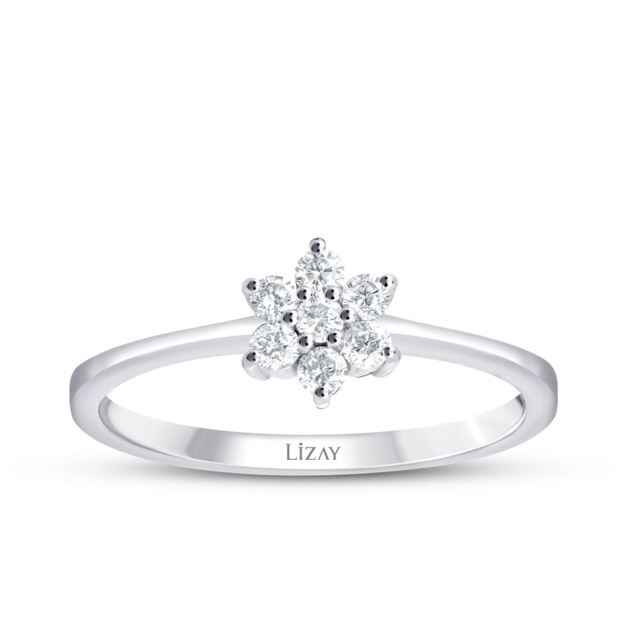 0.25 ct. Diamant Blumen Ring