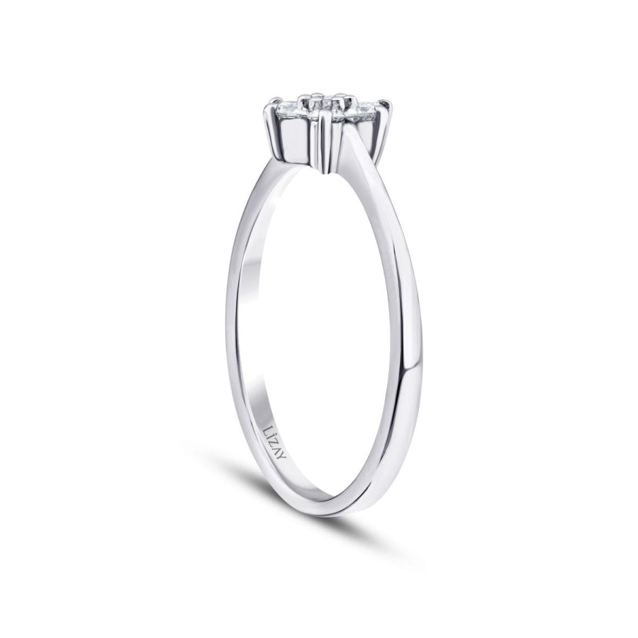 0.25 ct. Diamant Blumen Ring