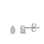 0,14 ct. Diamant Baguette Tropfen Ohrringe