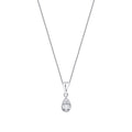 0,06 ct. Diamant Baguette Tropfen Halskette